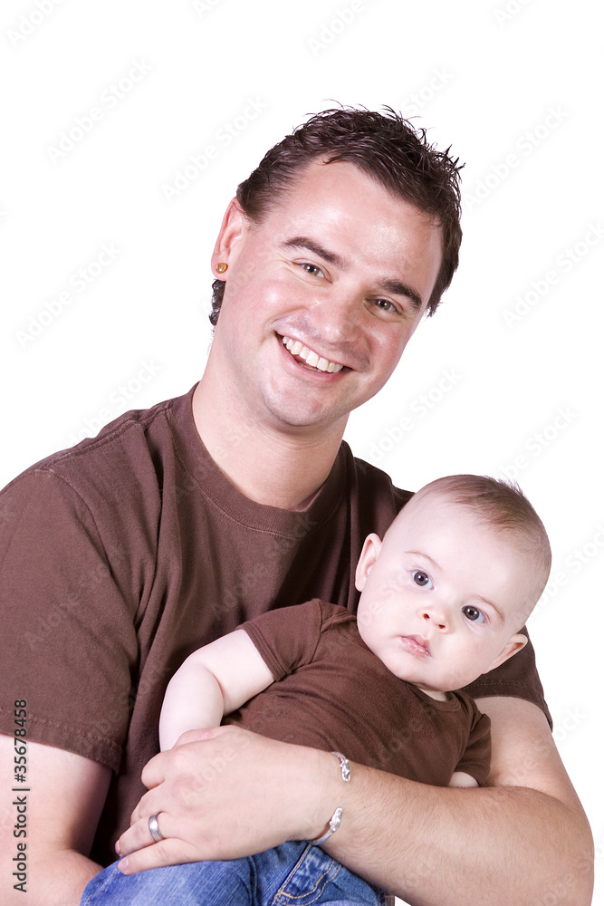 Father and Son Posing Father and Son Posing