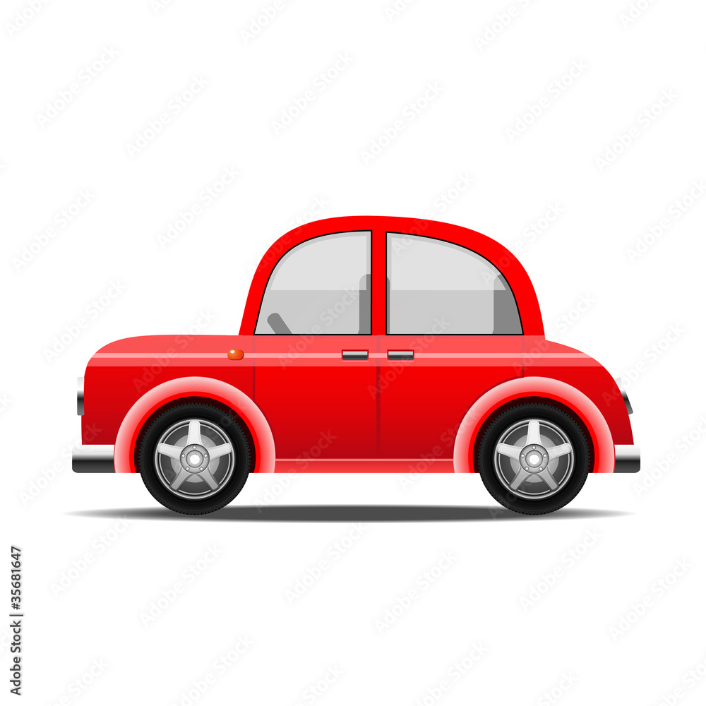 red car, vector