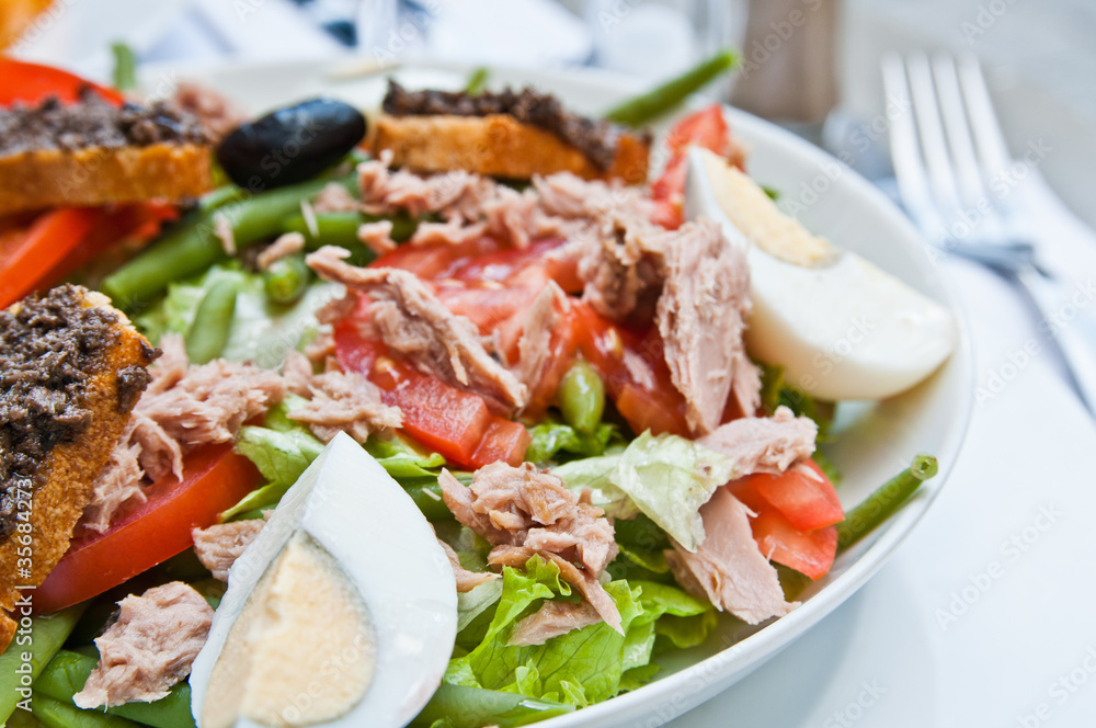 Fresh seafood salad with smoked salmon Fresh seafood salad with smoked salmon