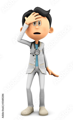 Billede på lærred Dr Cartoon oh no