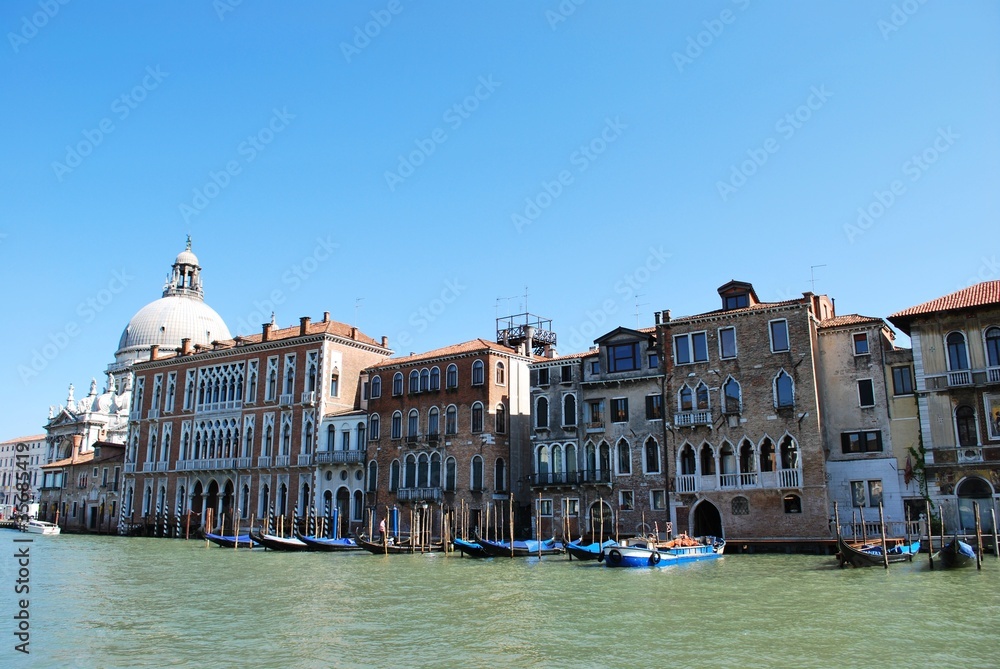 Ancient houses on Grand Canal, Venice, Italy