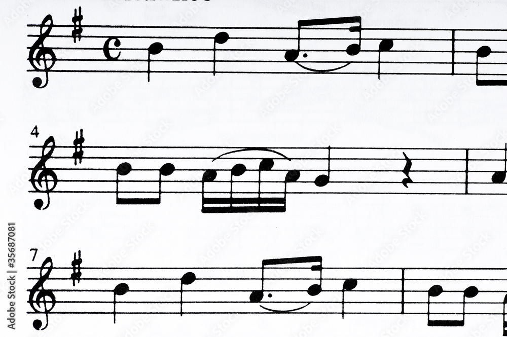 Obraz premium Music Note pad
