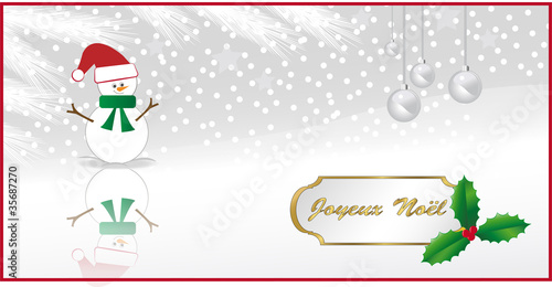 carte postale bonhomme de neige