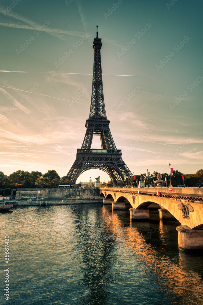 Tour Eiffel Paris France - obrazy, fototapety, plakaty 