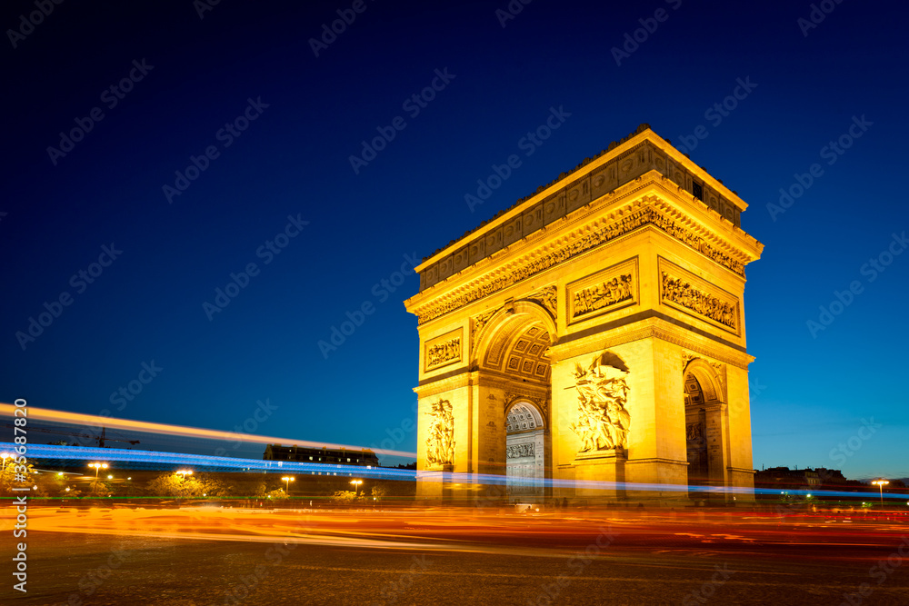 Fototapeta premium Arc de Triomphe Champs Elysées Paris France