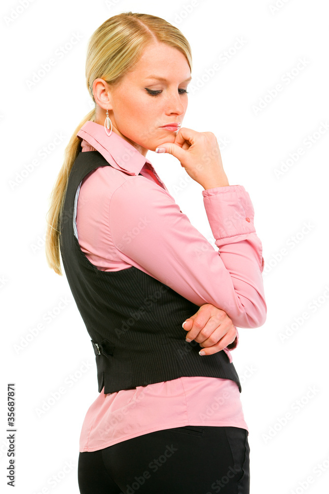 Portrait of thoughtful business woman Portrait of thoughtful business woman