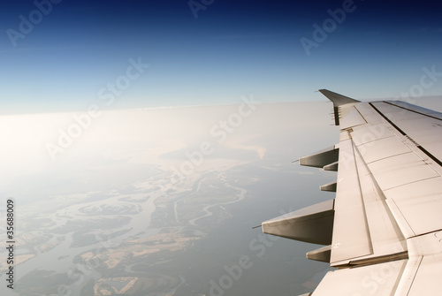 The view from the airplane window