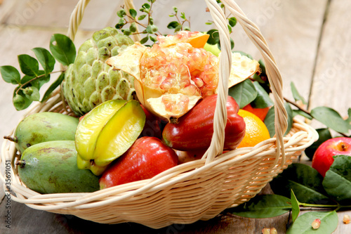 Basket of fruits photo