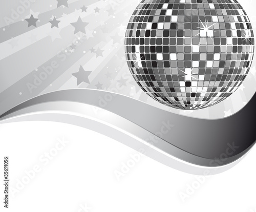 Discokugel grau/silber