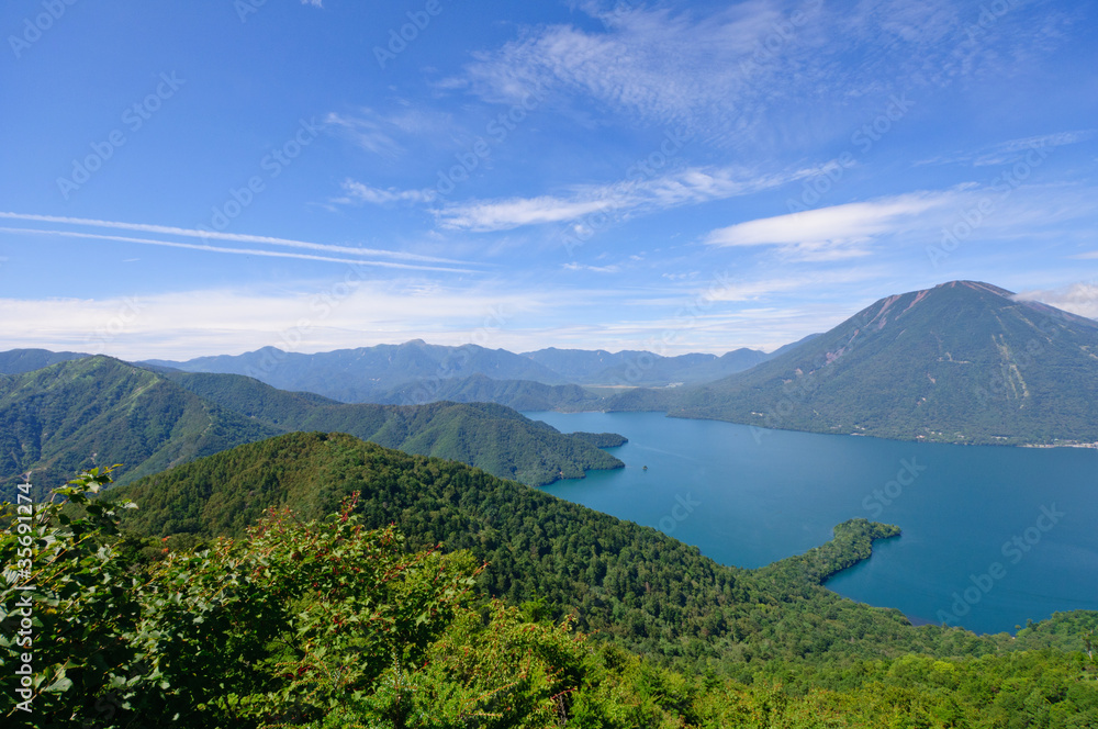 Lake Chuzenji and Mt.Nantai in Nikko, Japan