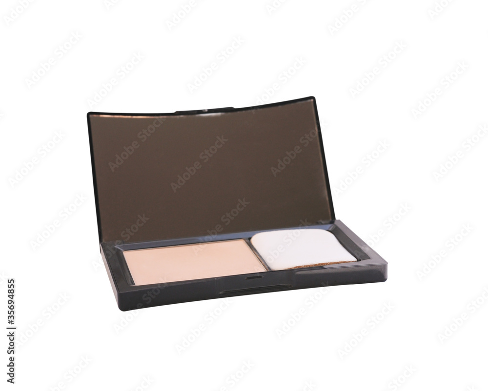 Compact powder isolated on white