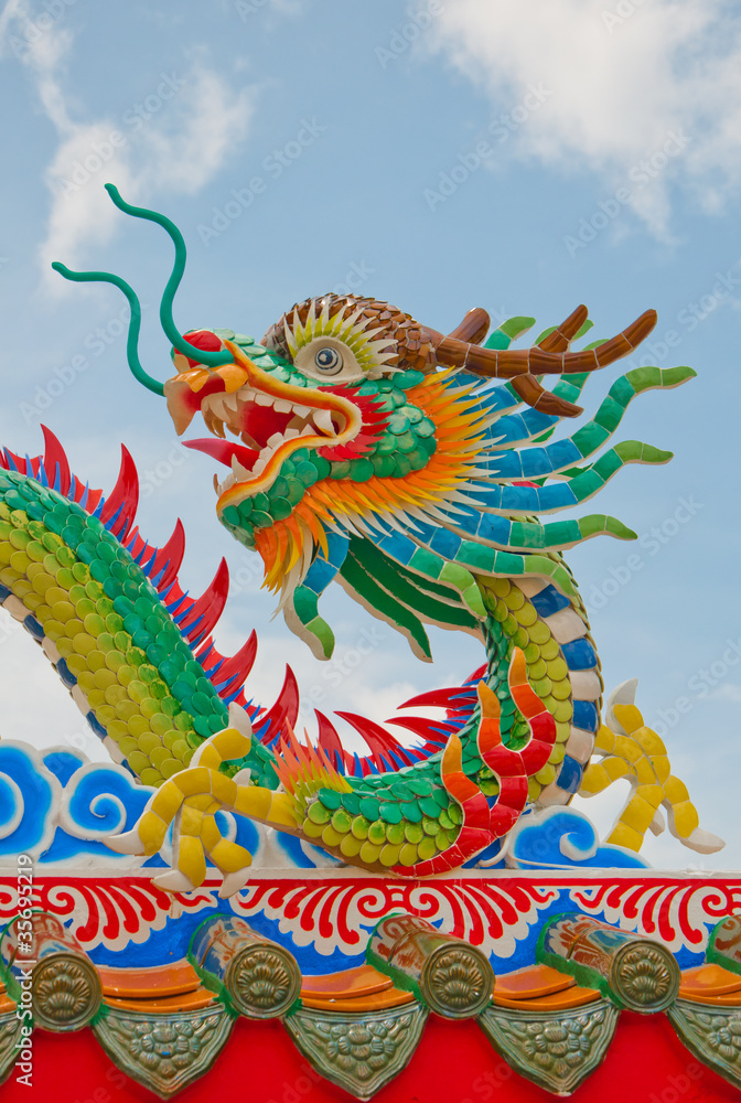 Fototapeta premium colourful chinese dragon