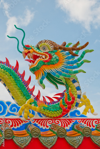 colourful chinese dragon