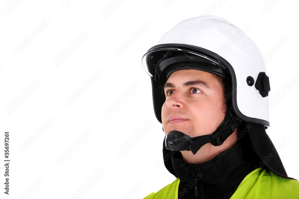 Young firefighter Young firefighter