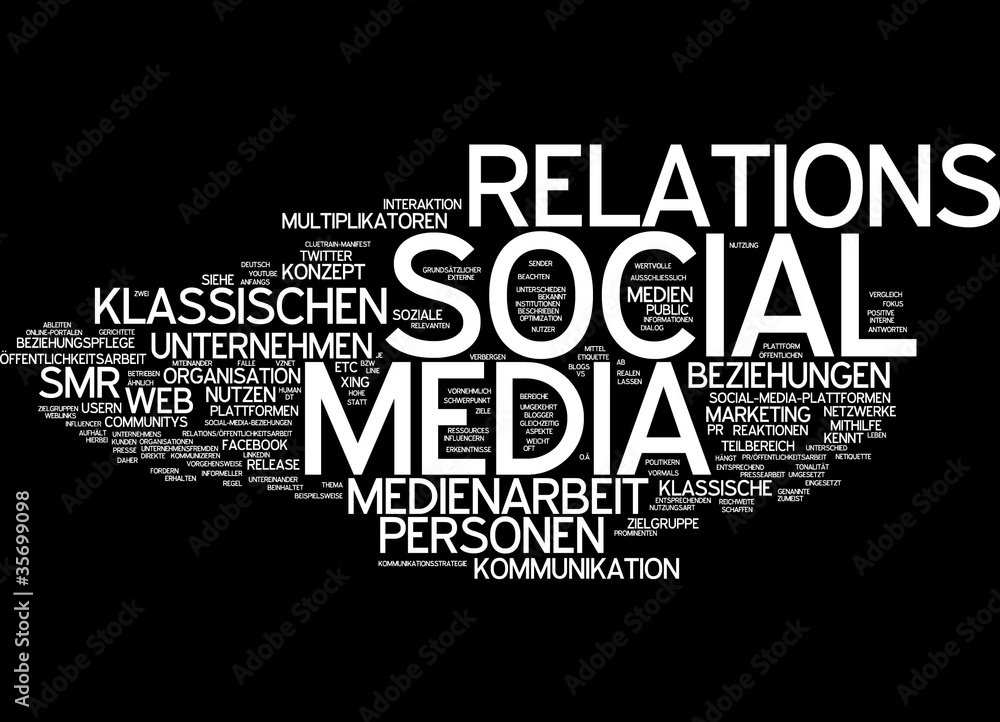 Fototapeta premium Social Media Relations