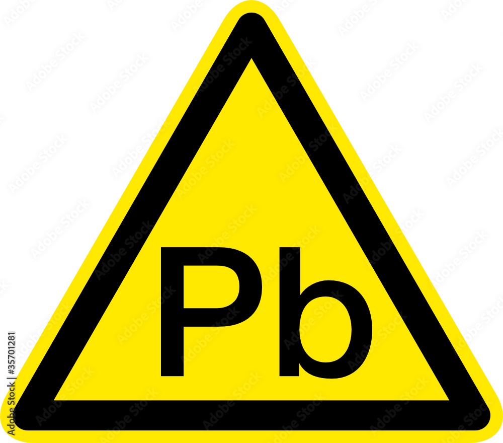 Warnschild Warnzeichen Pb Plumbum Blei Giftstoff Warnschild Warnzeichen Pb Plumbum Blei Giftstoff