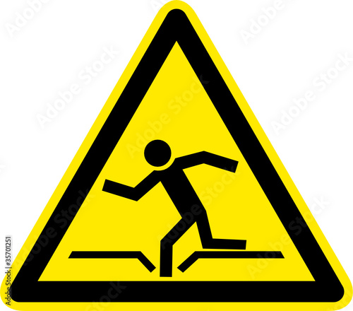 Warnschild Warnzeichen Einsturzgefahr Symbol