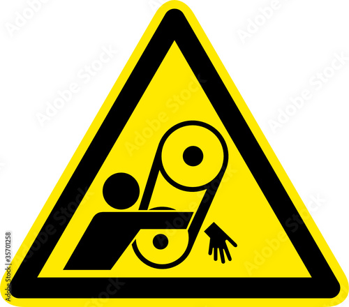Warnschild Warnzeichen Verletzungsgefahr Arm Hand