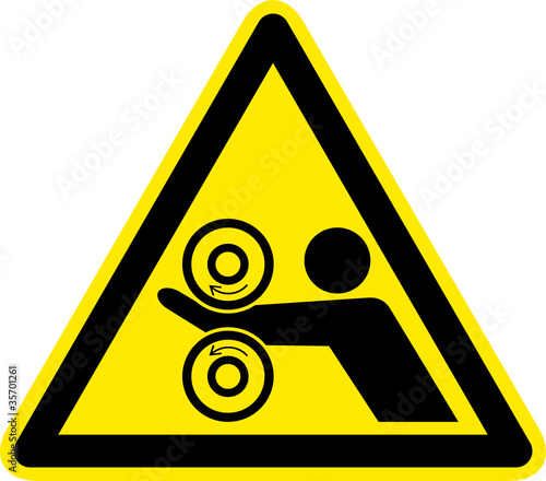Warnschild Warnzeichen Einzugsgefahr Symbol
