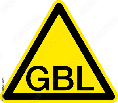 Warnschild Warnzeichen - GBL - Butyrolacton