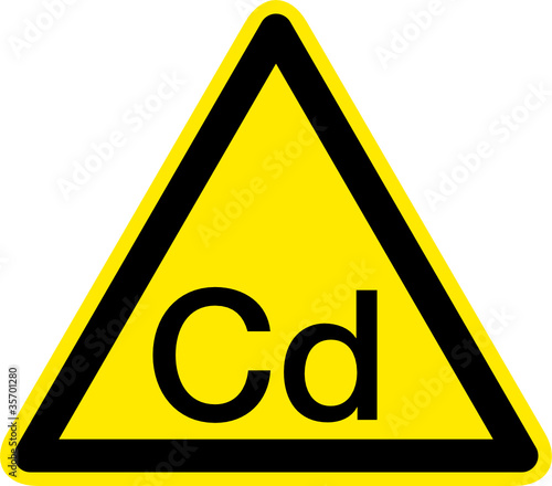 Warnschild Warnzeichen Cd Cadmium Schwermetall