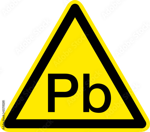 Warnschild Warnzeichen Pb Plumbum Blei Giftstoff
