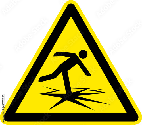 Warnschild Warnzeichen Eisfläche Eisbahn Einsturzgefahr