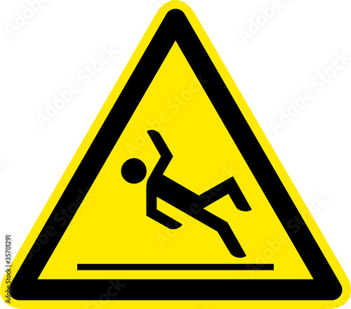 Warnschild Warnzeichen Rutschgefahr Glätte Ausrutschen