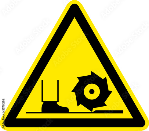 Warnschild Warnzeichen Fräsmaschine Verletzungsgefahr
