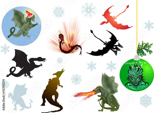 dragons and snowflakes