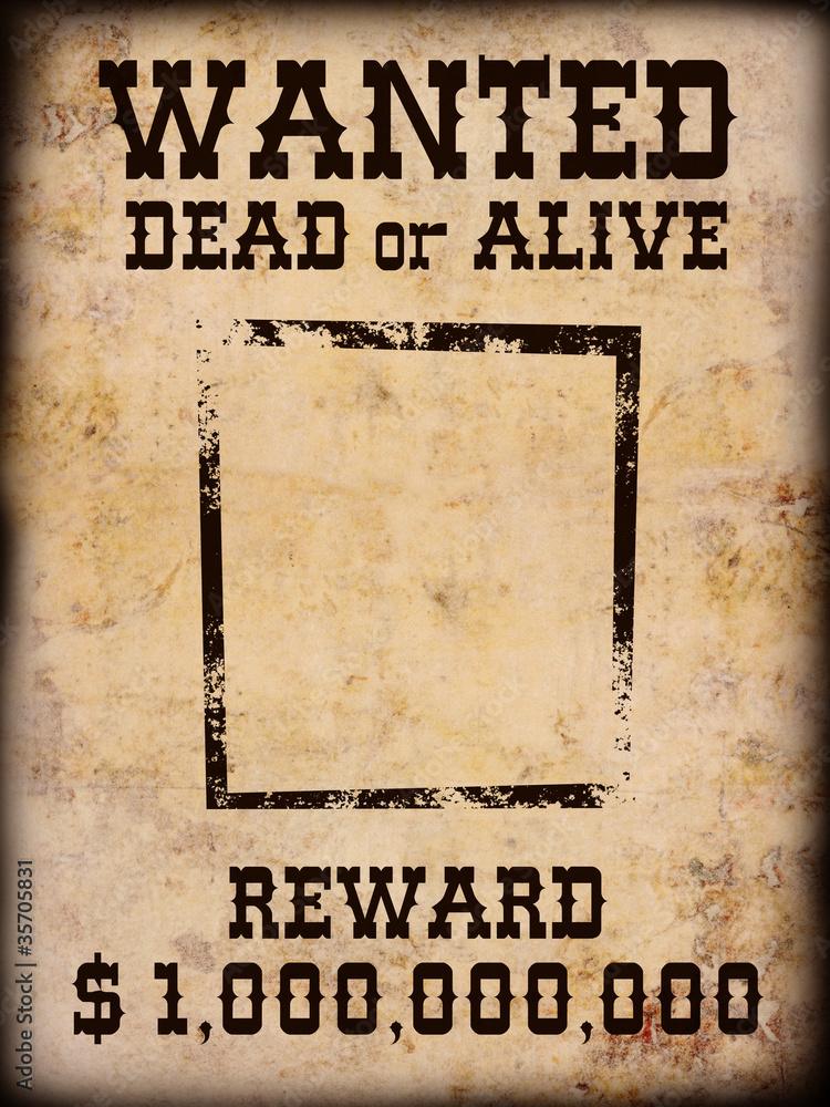 wanted dead or alive Stock Illustration