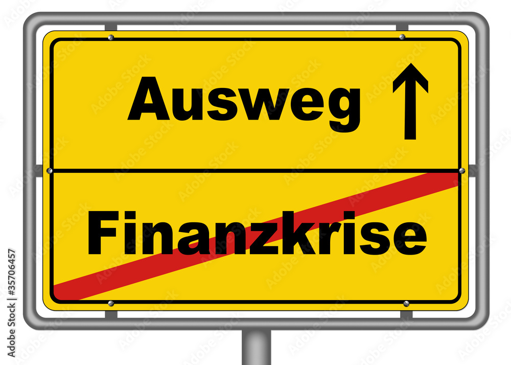 Fototapeta premium Finanzkrise Ausweg