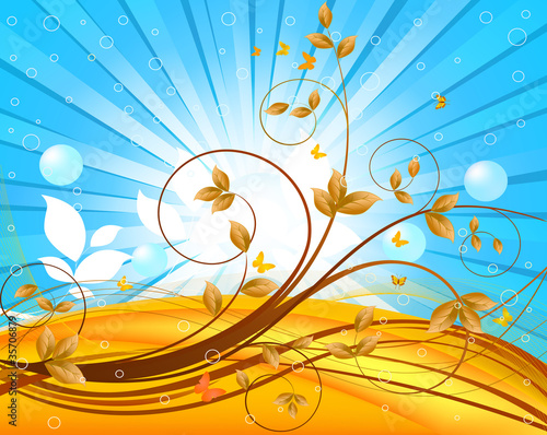 Floral vector background