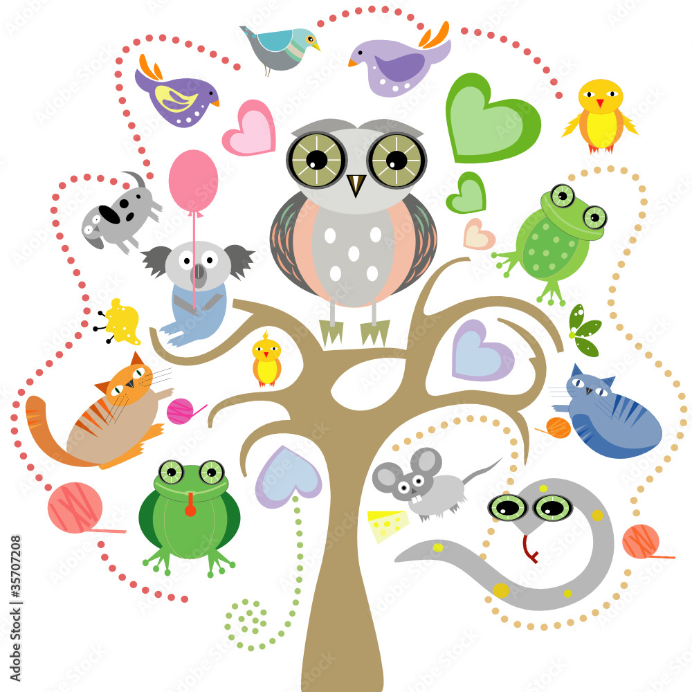 Naklejka premium Toys Tree