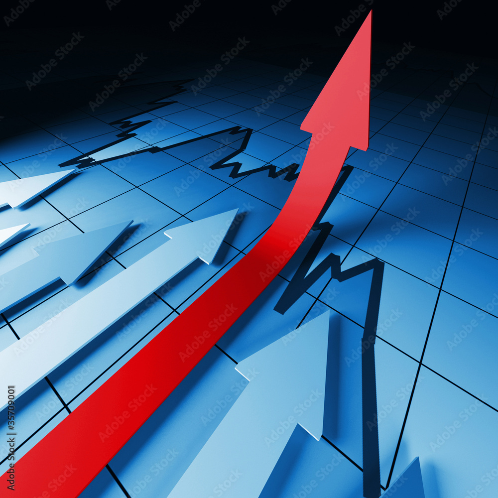 Fototapeta premium financial stat arrows
