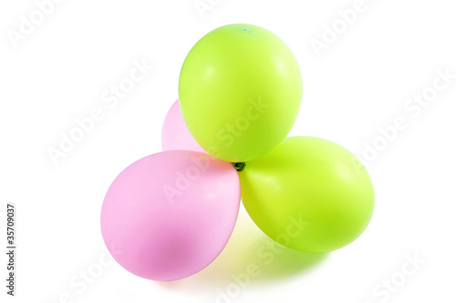 colorful balloons on white background © galina_d