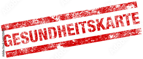 Stempel "Gesundheitskarte" rot