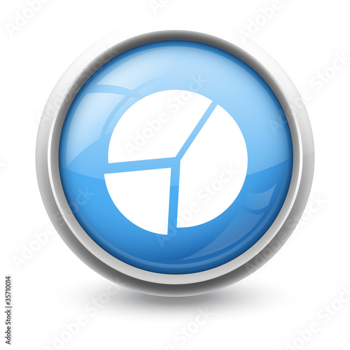 Symbole glossy vectoriel diagramme circulaire
