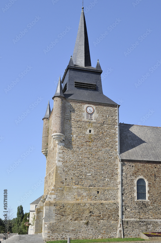 Fototapeta premium fortified church, signy le petit, ardennes