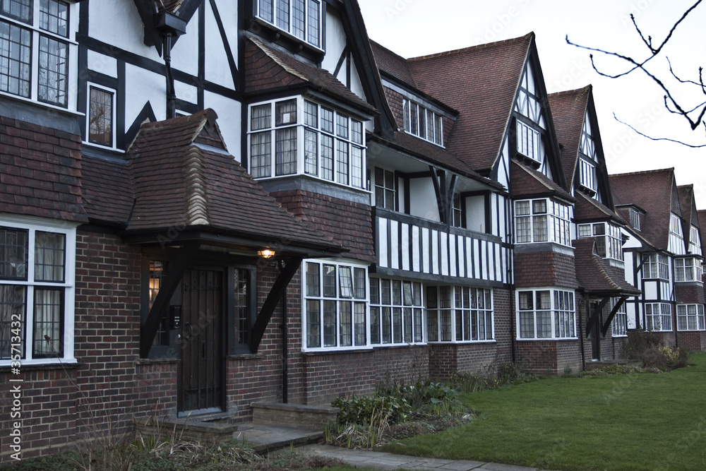 Tudor  style houses in England
