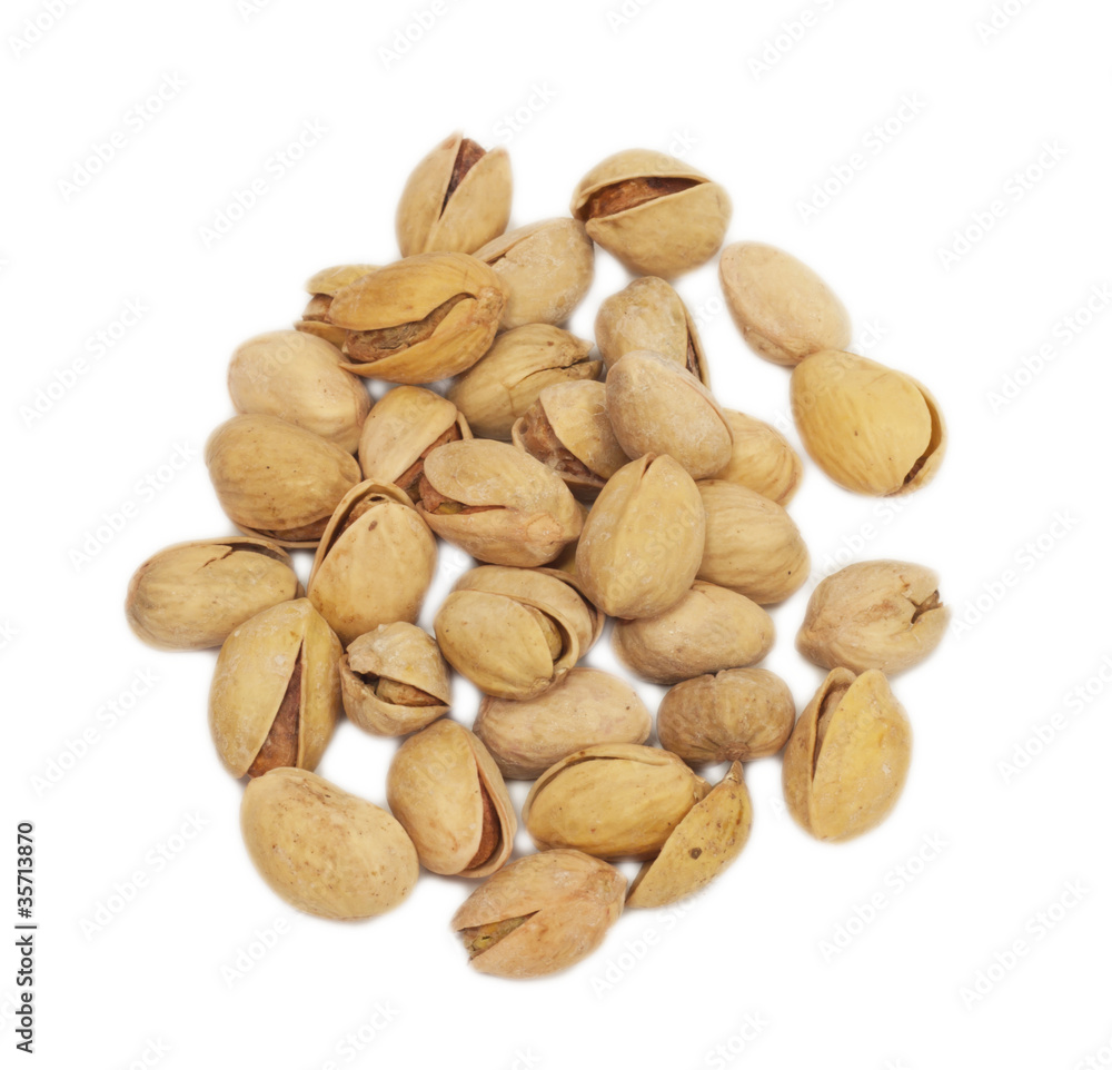 Obraz premium Pistachio on a white background