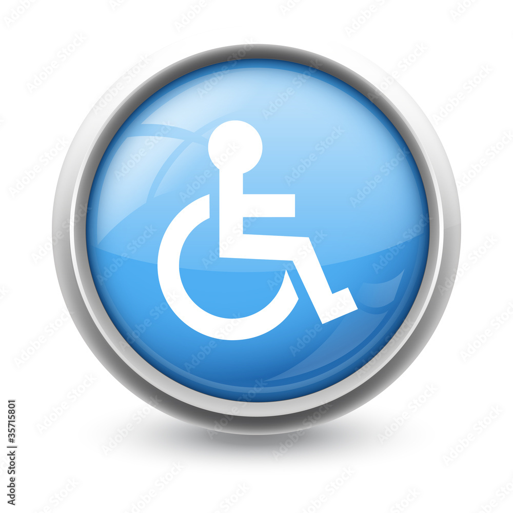 Symbole glossy vectoriel handicap Symbole glossy vectoriel handicap