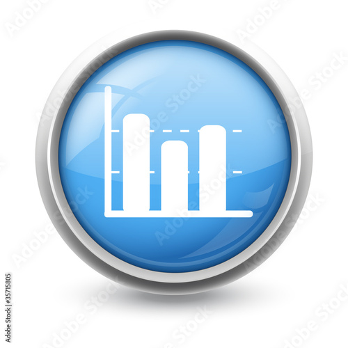 Symbole glossy vectoriel diagramme bâtons