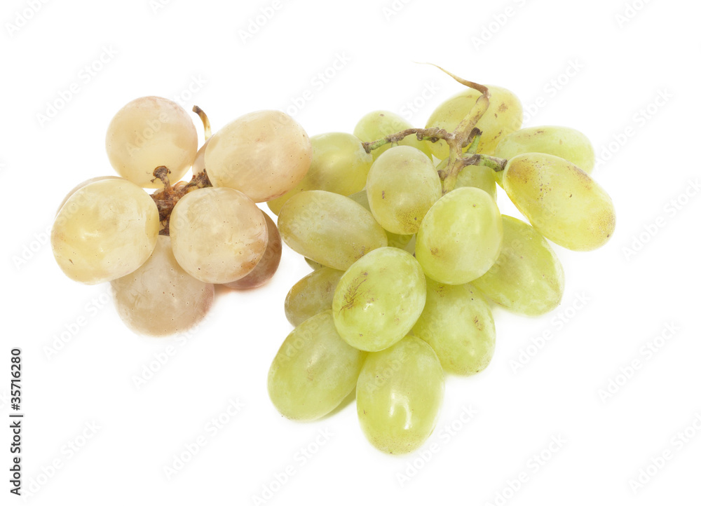 Fresh grapes. Isolated on white