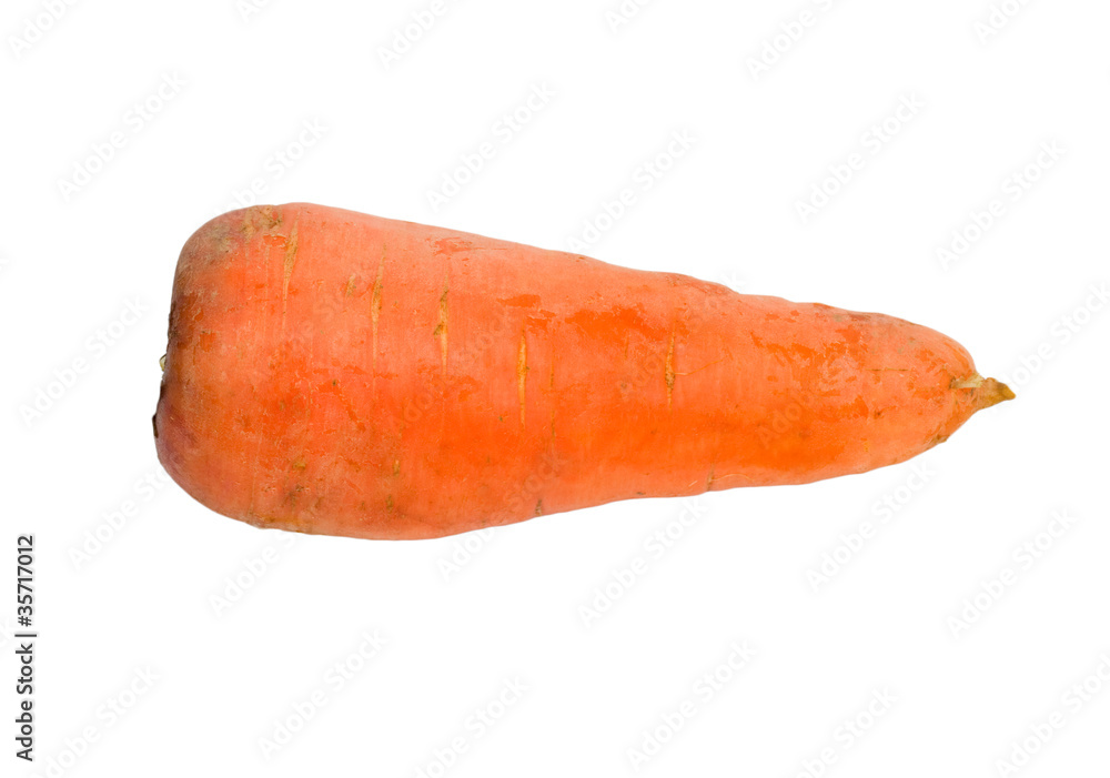 Ripe carrots isolated on a white background Ripe carrots isolated on a white background