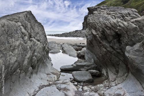 Coast of Atlantic Ocean  in England photo