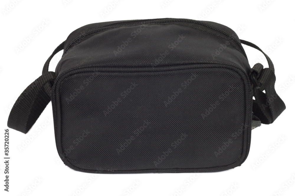 Fototapeta premium Black man's bag on a white background
