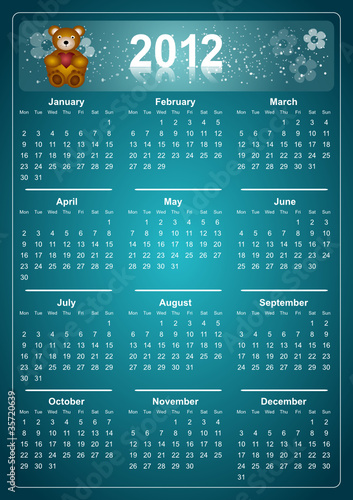 2012 calendar