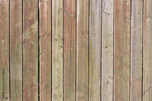 Close up of gray wooden fence panels