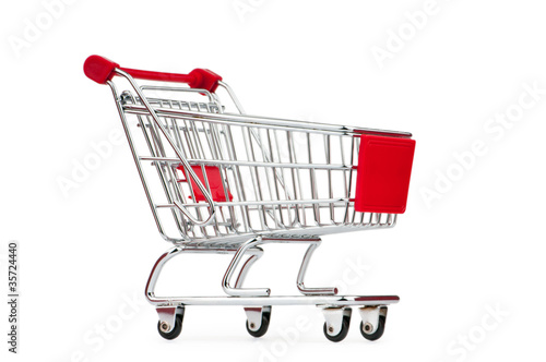 Shopping cart against the white background © Elnur